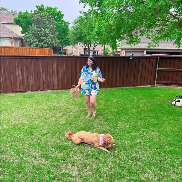 Old Navy Floral Shirt and Shorts Set - Blue, Yellow, Red - Picture 6 of 6